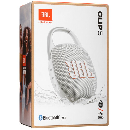 Купить Портативная колонка JBL CLIP 5, белый  5464045. Характеристики, отзывы и цены в Донецке