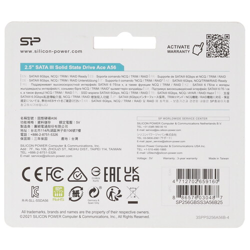 Купить 256 ГБ 2.5" SATA накопитель Silicon Power Ace A56 [SP256GBSS3A56B25]  5355609. Характеристики, отзывы и цены в Донецке