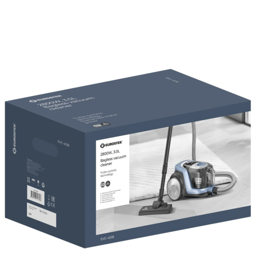 Купить Пылесос Eurostek EVC-4518 голубой  9202966. Характеристики, отзывы и цены в Донецке