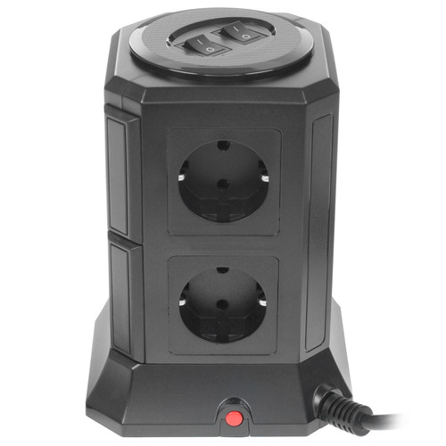 Купить Сетевой фильтр QUMO Power Tower Pro черный  1639069. Характеристики, отзывы и цены в Донецке