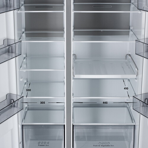 Купить Холодильник Side by Side   Hisense RS840N4AIF серебристый  9300178. Характеристики, отзывы и цены в Донецке
