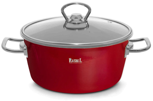 Купить Кастрюля Rashel Grand R1024 4.5 л 24 см красный  9320899. Характеристики, отзывы и цены в Донецке