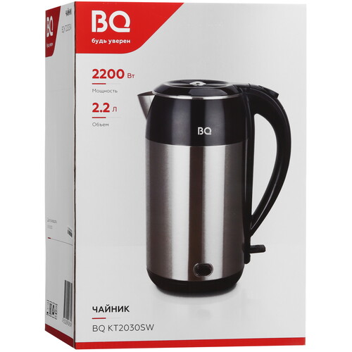 Купить Электрочайник BQ KT2030SW серебристый  9073008. Характеристики, отзывы и цены в Донецке