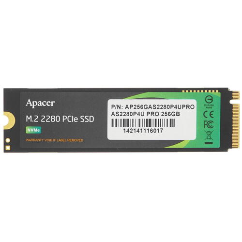 Купить 256 ГБ M.2 NVMe накопитель Apacer AS2280P4U PRO [AP256GAS2280P4UPRO-1]  4876957. Характеристики, отзывы и цены в Донецке