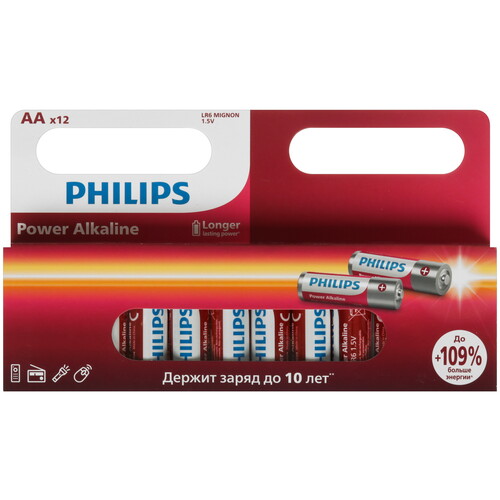 Купить Батарейка Philips LR6P12W/51 AA (LR6/ER14505/FR6/R6P)  9156205. Характеристики, отзывы и цены в Донецке