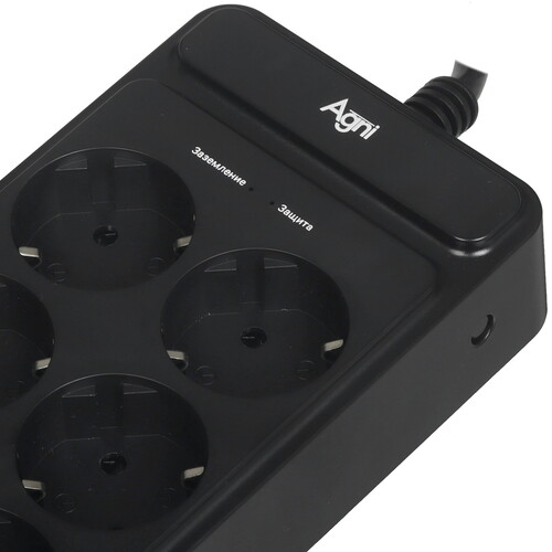 Купить Сетевой фильтр AGNI TP-FS4U8E-PD черный  9289299. Характеристики, отзывы и цены в Донецке