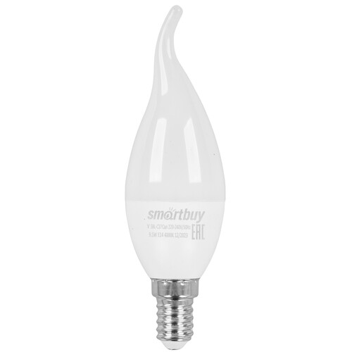 Купить Лампа светодиодная Smartbuy C37-9.5W/4000/E14  9192839. Характеристики, отзывы и цены в Донецке