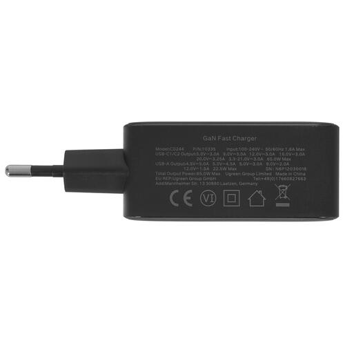 Купить Сетевое зарядное устройство Ugreen CD244 черный  5052699. Характеристики, отзывы и цены в Донецке