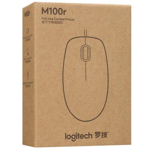 Купить Мышь проводная Logitech M100r  5430690. Характеристики, отзывы и цены в Донецке