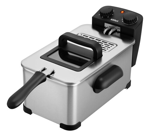 Купить Фритюрница Kitfort КТ-6482 серебристый  9212780. Характеристики, отзывы и цены в Донецке