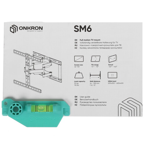Купить Кронштейн для ТВ ONKRON SM6-B черный  5470599. Характеристики, отзывы и цены в Донецке