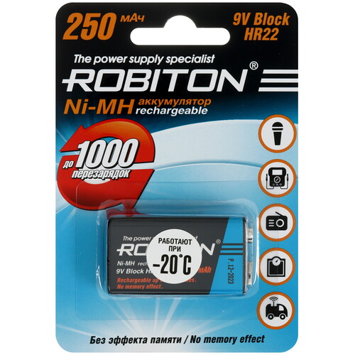 Купить Аккумулятор ROBITON 250MH9-1 250 мА*ч  5346397. Характеристики, отзывы и цены в Донецке