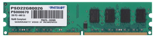 Купить Оперативная память Patriot Signature [PSD22G80026] 2 ГБ  1046448. Характеристики, отзывы и цены в Донецке