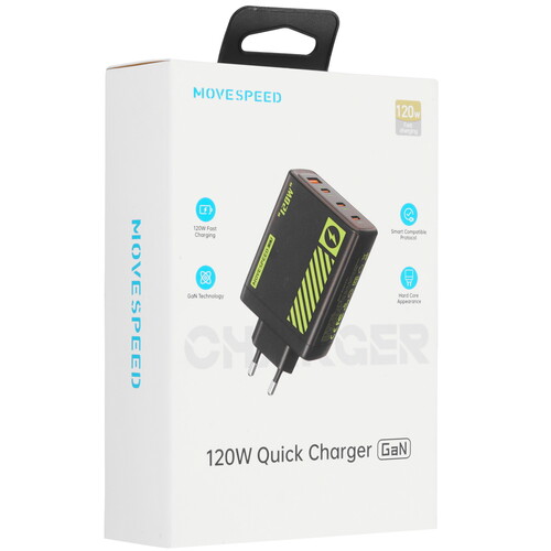 Купить Сетевое зарядное устройство Movespeed AC120 черный  5495734. Характеристики, отзывы и цены в Донецке