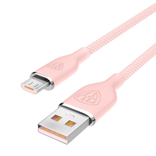 Купить Кабель круглый BY micro USB - USB 2.0 Type-A розовый 1 м  5482089. Характеристики, отзывы и цены в Донецке