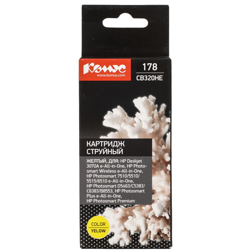 Купить Картридж Комус 178 CB320HE желтый  9199542. Характеристики, отзывы и цены в Донецке