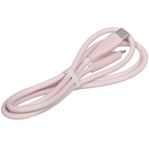 Купить Кабель круглый USAMS Lightning 8-pin - USB Type-C розовый 1 м  5480376. Характеристики, отзывы и цены в Донецке
