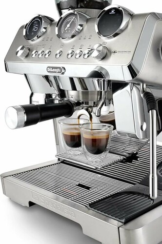 Купить Кофеварка рожковая Delonghi EC9885.M серебристый  5643012. Характеристики, отзывы и цены в Донецке