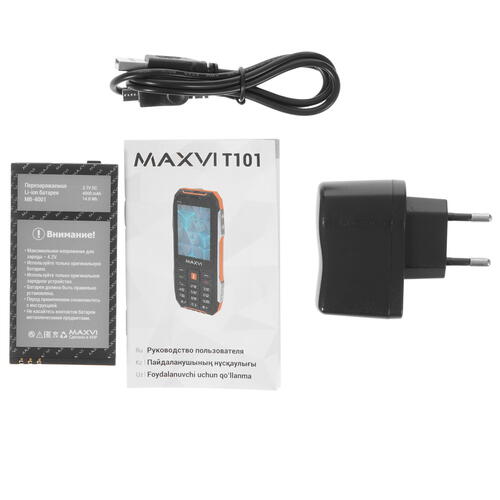 Купить Сотовый телефон Maxvi T101 черный/серебристый  9064662. Характеристики, отзывы и цены в Донецке