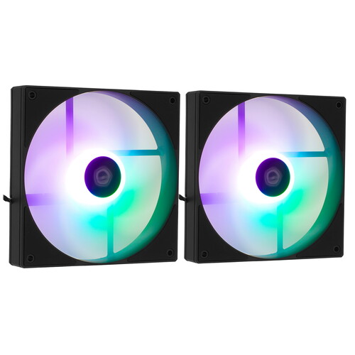 Купить Комплект вентиляторов ID-Cooling AS-140-ARGB-K DUET  черный  5619558. Характеристики, отзывы и цены в Донецке