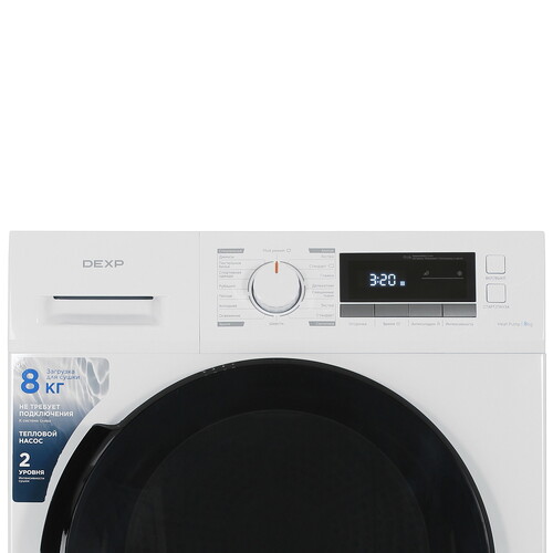 Купить Сушильная машина DEXP DM-F8HDMA/WB белый  9298533. Характеристики, отзывы и цены в Донецке