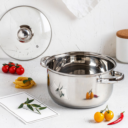 Купить Кастрюля Appetite Адель LK06303 3 л 20 см серебристый  9294718. Характеристики, отзывы и цены в Донецке