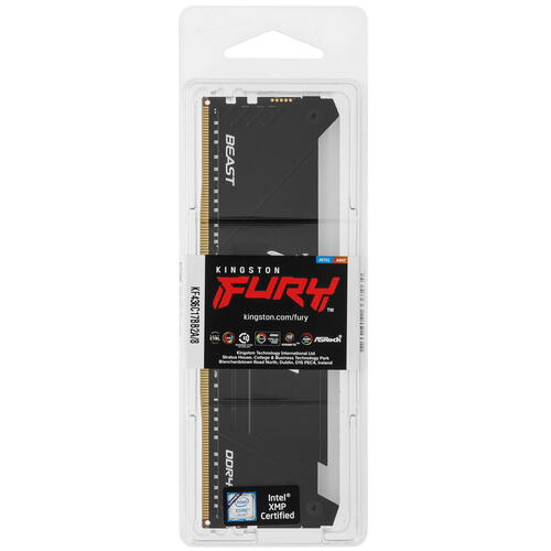 Купить Оперативная память Kingston FURY Beast Black RGB [KF436C17BB2A/8] 8 ГБ  5436291. Характеристики, отзывы и цены в Донецке