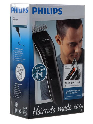 Купить Машинка для стрижки Philips QC5115/15 черный/серебристый  0149634. Характеристики, отзывы и цены в Донецке