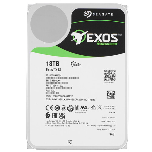 Купить LFF (3.5") Серверный HDD Seagate Exos X18  5068321. Характеристики, отзывы и цены в Донецке