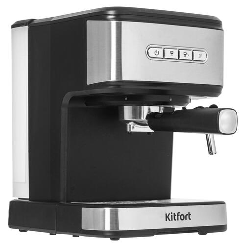 Купить Кофеварка рожковая Kitfort КТ-7225 серебристый  9091959. Характеристики, отзывы и цены в Донецке