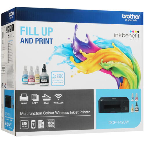 Купить МФУ струйное Brother DCP-T420W  5074874. Характеристики, отзывы и цены в Донецке