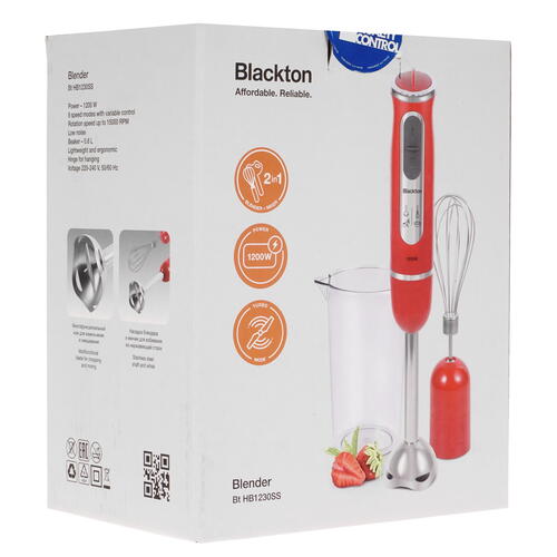 Купить Блендер погружной Blackton Bt HB1230SS красный  5356064. Характеристики, отзывы и цены в Донецке