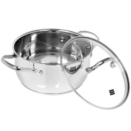 Купить Кастрюля НМП Presto КС123 2.3 л 18 см серебристый  1640909. Характеристики, отзывы и цены в Донецке