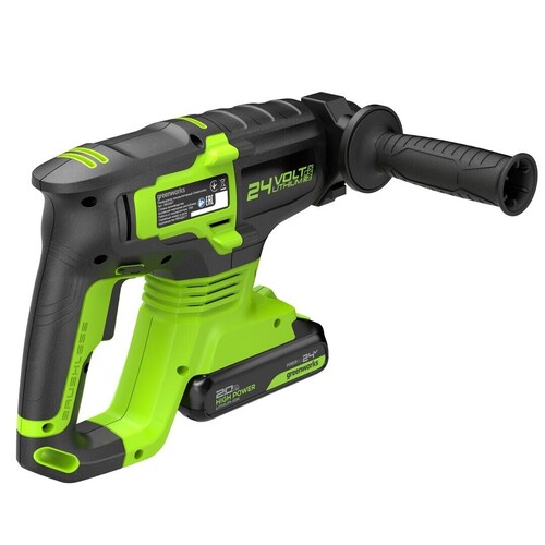 Купить Перфоратор GreenWorks GD24SDS2 24V  9305449. Характеристики, отзывы и цены в Донецке