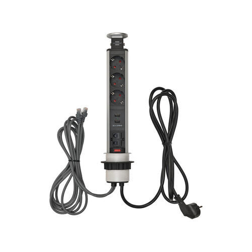 Купить Удлинитель Brennenstuhl Tower Power черный  5408194. Характеристики, отзывы и цены в Донецке