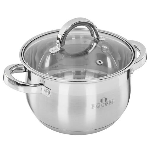 Купить Кастрюля Bella Cucina Terni BC-2122 2.9 л 18 см серебристый  9150082. Характеристики, отзывы и цены в Донецке