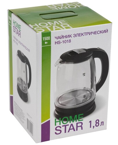 Купить Электрочайник Homestar HS-1018 черный  8169820. Характеристики, отзывы и цены в Донецке