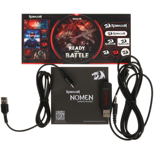 Купить Беспроводные/проводные наушники Redragon Nomen RGB черный  5463201. Характеристики, отзывы и цены в Донецке
