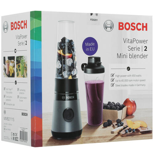 Купить Блендер стационарный Bosch VitaPower Serie | 2 MMB2111S черный  5074326. Характеристики, отзывы и цены в Донецке