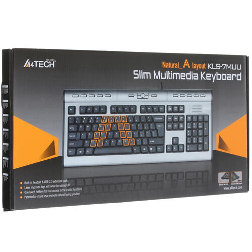 Купить Клавиатура  проводная A4Tech KLS-7MUU  1072340. Характеристики, отзывы и цены в Донецке