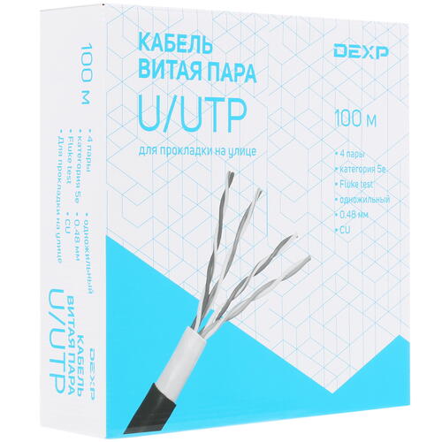 Купить Витая пара DEXP TP5cUUTPO100B  1374323. Характеристики, отзывы и цены в Донецке