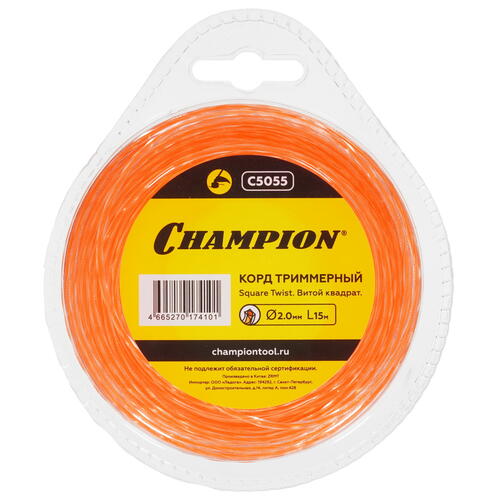 Купить Леска для триммеров Champion Square Twist DUO C5055  1215853. Характеристики, отзывы и цены в Донецке