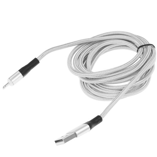 Купить Кабель круглый JETACCESS Lightning 8-pin - USB 2.0 Type-A серебристый 2 м  5617839. Характеристики, отзывы и цены в Донецке