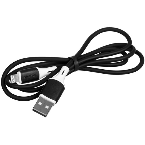 Купить Кабель круглый Borofone Lightning 8-pin - USB 2.0 Type-A черный 1 м  5475101. Характеристики, отзывы и цены в Донецке