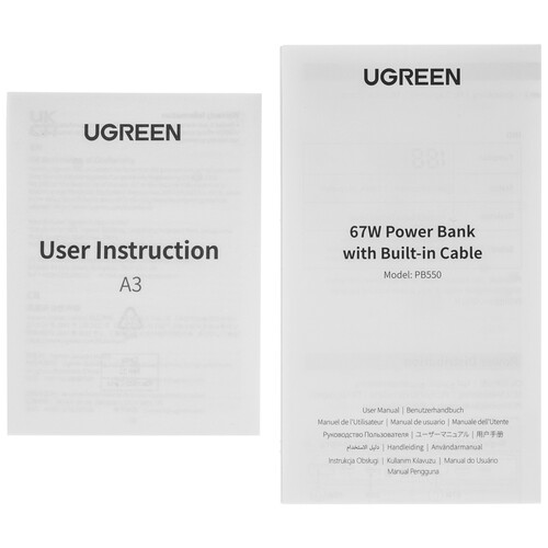 Купить Портативный аккумулятор Ugreen PB550 серый  5643513. Характеристики, отзывы и цены в Донецке