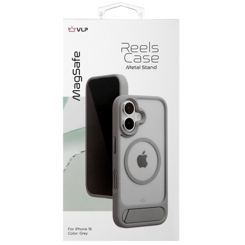 Купить Накладка  VLP Reels Case для Apple iPhone 16 серый/прозрачный  5487080. Характеристики, отзывы и цены в Донецке