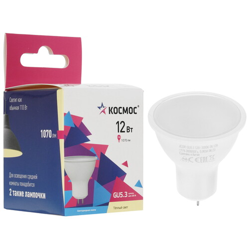 Купить Лампа светодиодная Космос LkecLED12wJCDRC30  9112134. Характеристики, отзывы и цены в Донецке