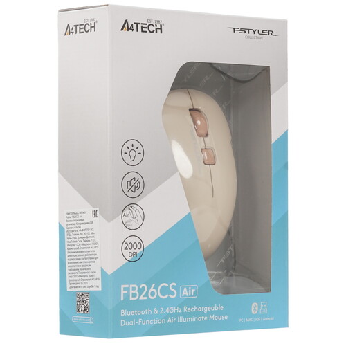 Купить Мышь беспроводная A4Tech Fstyler FB26CS Air  5441314. Характеристики, отзывы и цены в Донецке