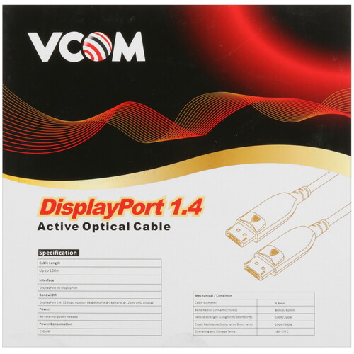 Купить Кабель однонаправленный VCOM DisplayPort - DisplayPort, 10 м  5471533. Характеристики, отзывы и цены в Донецке