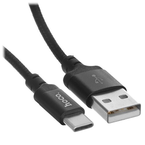 Купить Кабель круглый Hoco USB Type-C - USB 2.0 Type-A черный 1 м  5452402. Характеристики, отзывы и цены в Донецке